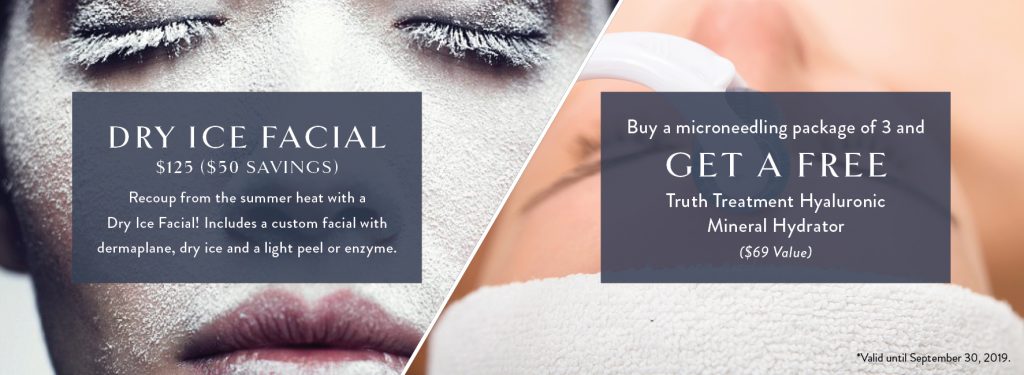 Dry Ice Facial and Microneedling Specials