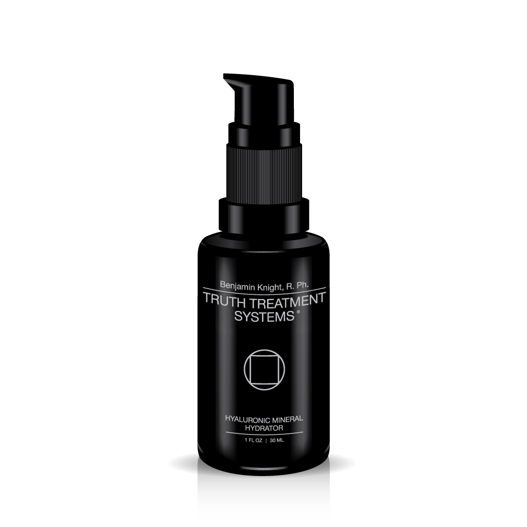 Black bottle of Truth Treatment Systems Hyaluronic Mineral Hydrator
