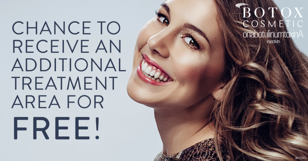 A woman happy with her BOTOX® results.