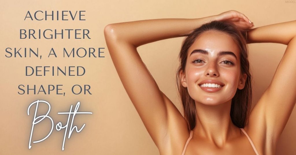 Achieve brighter skin, a more defined shape, or both (model image)