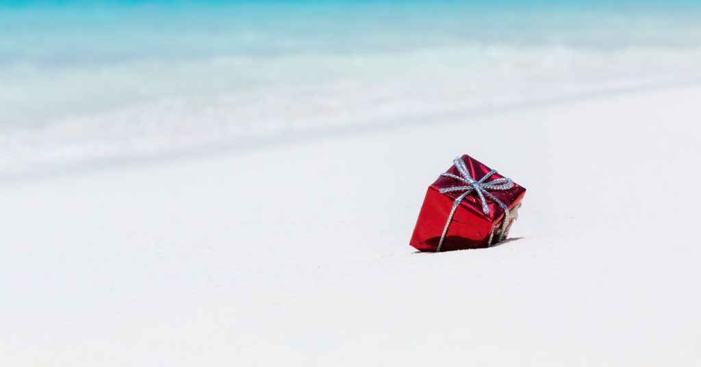 present on the beach